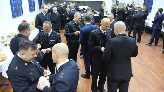 Przedświąteczne spotkanie lubelskich strażaków. Życzenia i dzielenie się opłatkiem