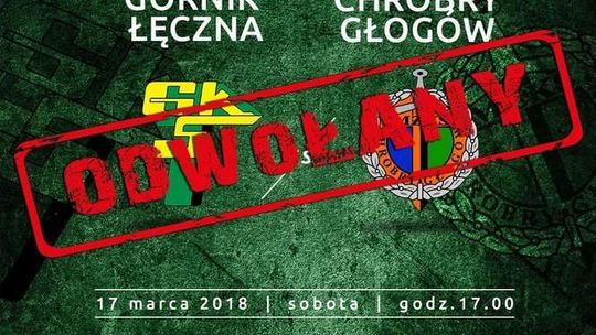 Przegrali z zimą. Mecz Górnika z Chrobrym odwołany