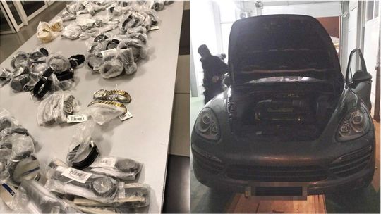 Przemycał zegarki za milion hrywien pod maską porsche