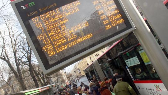 Przybywa działających wyświetlaczy na przystankach