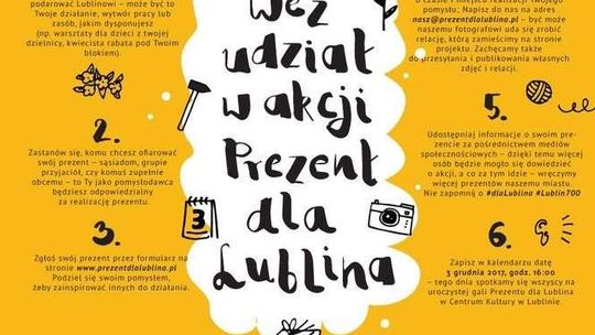 Przygotuj prezent i podaj dalej. Trwa akcja "Prezent dla Lublina"  