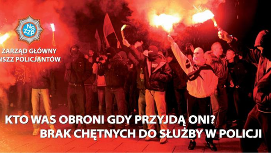 Pseudokibice na billboardach. Mocna kampania policyjnych związkowców