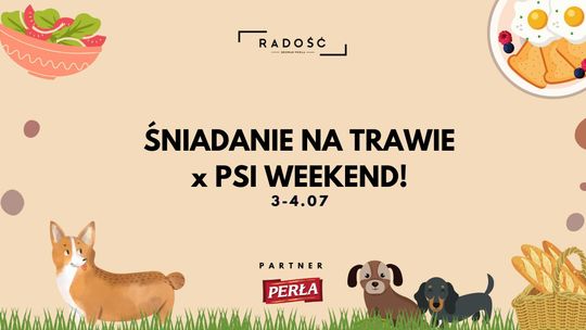 Psi weekend i śniadanie na trawie w Radości