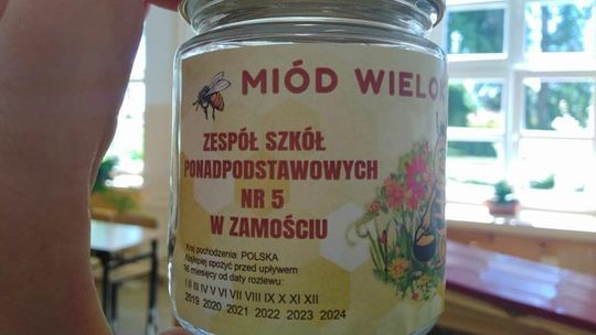 Pszczoły nad zamojską szkołą. Uczniowie mają za sobą pierwsze miodobranie