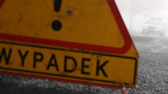 Puściły hamulce w walcu drogowym. Stoczył się na busa