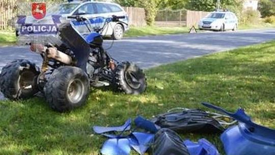 Quad "na holu" zderzył się z ciężarówką