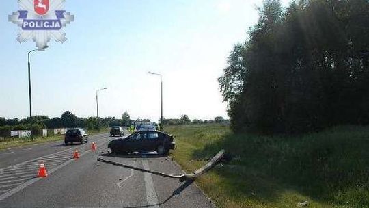 Radzyń Podlaski. Po pijanemu skosił słup