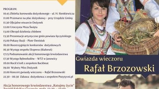 Rafał Brzozowski gwiazdą dożynek powiatowych w Cycowie