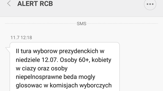 RCB rozsyła sms-y o ułatwieniach podczas wyborów. Internauci zaskoczeni