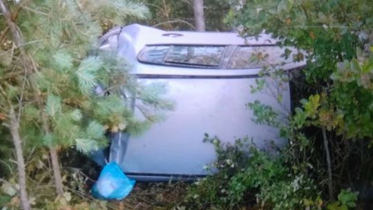 Renault w rowie. Kolizja na obwodnicy Lubartowa