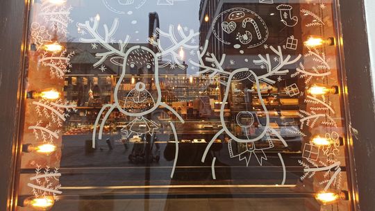 Renifery, Mikołaje, Choinki. Świąteczne witryny sklepowe w Lublinie