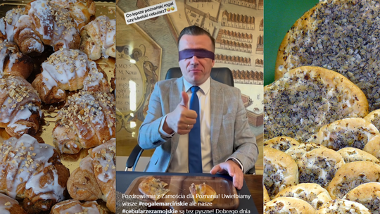 Rogal świętomarciński czy cebularz? Prezydent Zamościa degustuje