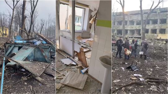 Rosjanie zrzucili bomby na szpital dziecięcy w Mariupolu