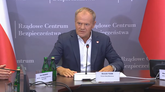 Rosyjskie drony przy polskiej granicy. Premier zapowiada specjalne środki