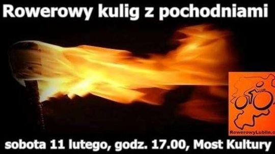 Rowerowy kulig z pochodniami