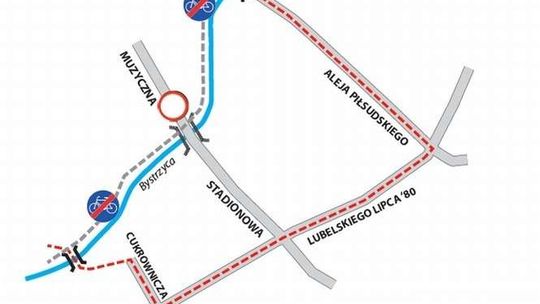 Rowerzyści przeciw objazdowi na ścieżce nad Bystrzycą