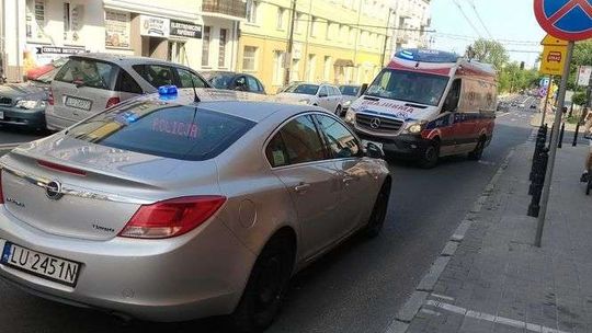 Rowerzysta wywrócił się w trakcie jazdy. Trafił do szpitala