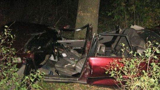 Ruda Żurawiecka: Audi rozbite na drzewie. Dwie osoby nie żyją