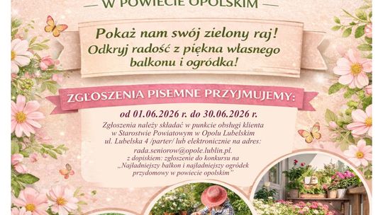 Rusza konkurs na najładniejszy balkon i ogródek w powiecie Opolskim