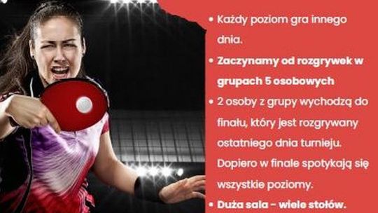 Ruszyły zapisy na mistrzostwa Lubelszczyzny w tenisie stołowym. Cztery kategorie do wyboru