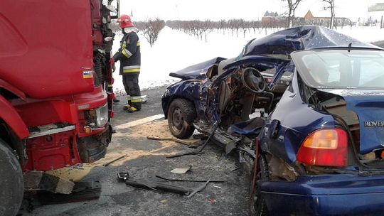 Ryki: Dwie osoby zginęły w wypadku na drodze krajowej nr 17 (zdjęcia)