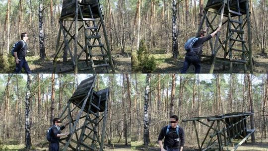 Rzecznik zniszczył ambonę w lesie?