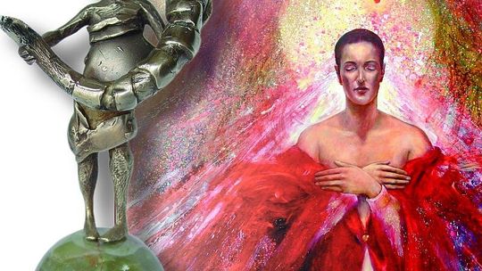 Rzeźba i obraz Fleszarów w \"Wirydarzu\"