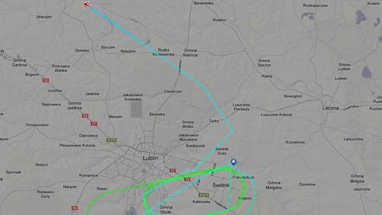 Samolot nie wylądował na lotnisku Lublin. Odleciał do Warszawy