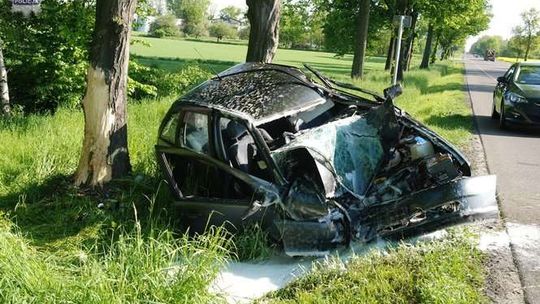 Seat uderzył w drzewo. Kierowca był pijany