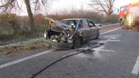 Siedliska: Wypadek audi, samochodem podróżowało pięć młodych osób