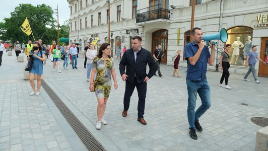 Skromny Strajk przedsiębiorców w Lublinie