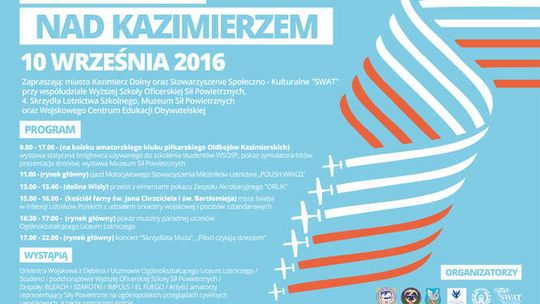 Skrzydła nad Kazimierzem. Na niebie nad rzeką