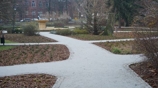 Skwer Niepodległości po nowemu. Poprawili parkowe alejki