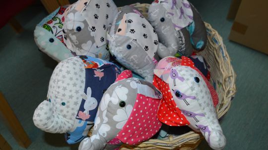 Słoniki dla chorych i potrzebujących dzieci na 100-lecie Służby Więziennej