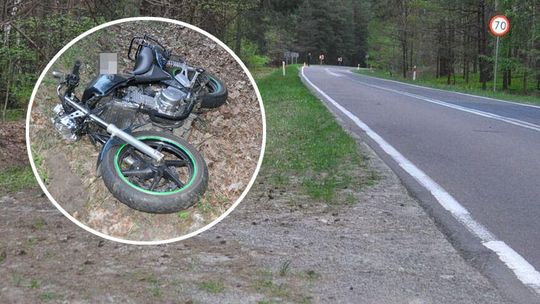Śmierć motocyklisty. Zginął po uderzeniu w drzewo
