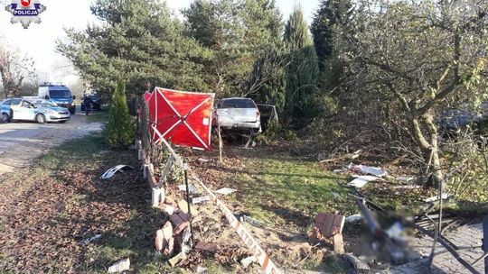 Śmiertelny wypadek pod Lublinem. Kierowca zmarł na miejscu