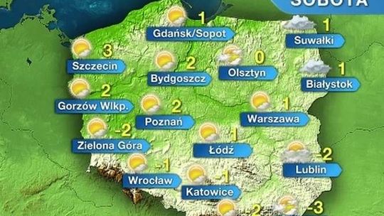 Sobota słoneczna, ale na wschodzie poprószy śnieg