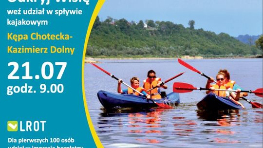 Spłyń w sobotę Wisłą za darmo. Pobierz formularz