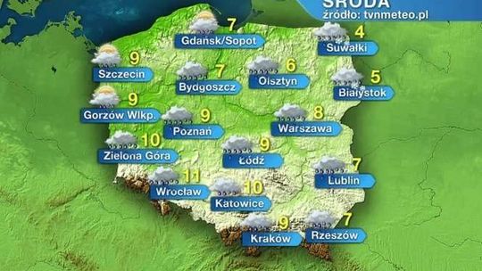 Środa pochmurna, wietrzna i deszczowa. W Lublinie 7 stopni