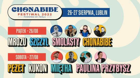 Startuje Chonabibe Festiwal 2022. Gwiazdy nad Zalewem Zemborzyckim. Program koncertów