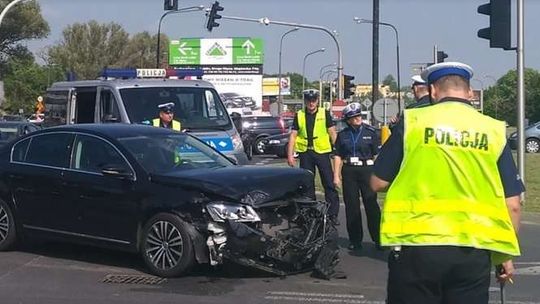 Stłuczka w centrum Lublina. W zdarzeniu brał udział konsul Ukrainy