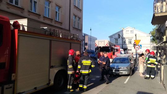 Straż pożarna, policja i pogotowie interweniowały w centrum Lublina 