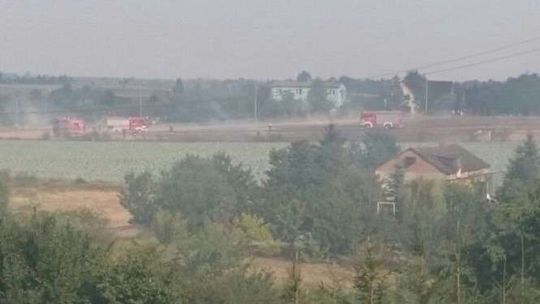 Strażacy gasili pożar ścierniska w Ciecierzynie koło Lublinia