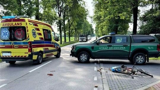 Strażnicy graniczni pierwsi na miejscu wypadku. Ruszyli na ratunek