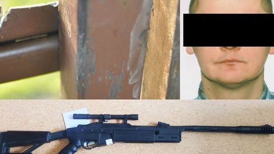 Strzelał z wiatrówki i rzucał kamieniami