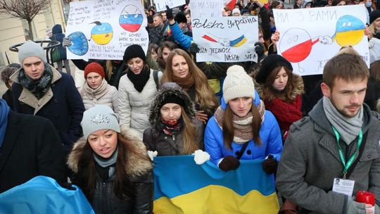 Studenci z Lublina razem z Ukrainą (wideo, zdjęcia)