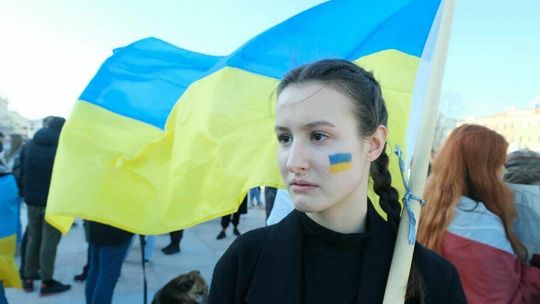 Studenci z Ukrainy, Białorusi i Polski protestowali w Lublinie. "Wojna jest przerażająca" [zdjęcia, wideo]