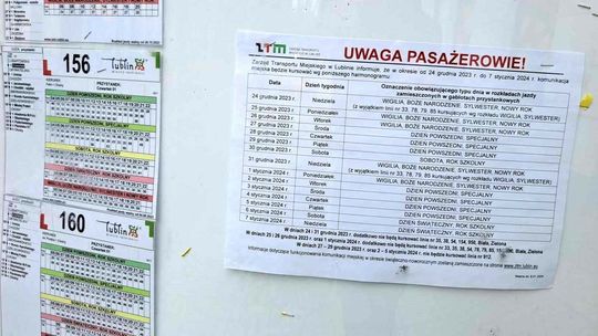 Świąteczno-noworoczny rozkład jazdy. Które linie bez kursów?