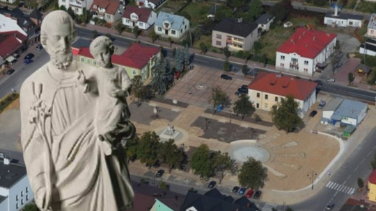 Święty Józef na dożynki. Wielki pomnik w małym miasteczku