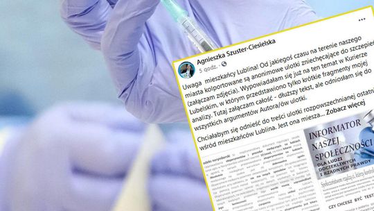 Szczepionka jest z "ciał abortowanych dzieci". Z ulotką krążącą po Lublinie rozprawia się prof. Z UMCS